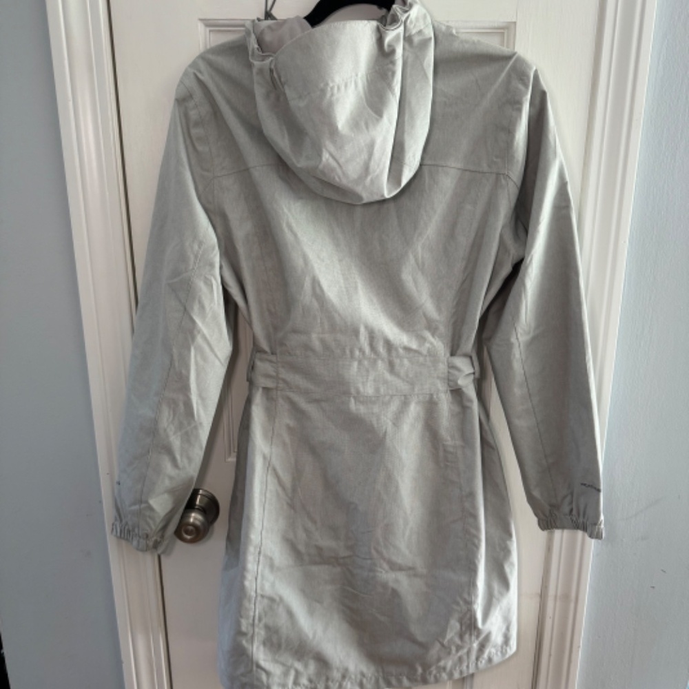 Eddie Bauer Trench Rain Coat with Tie Waist - Picture 2 of 2
